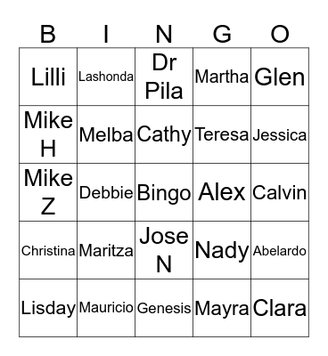 HSO Team Working on Christmas Eve Bingo Card