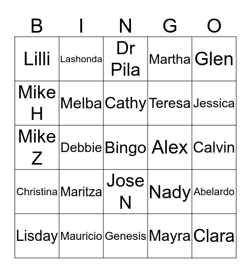 HSO Team Working on Christmas Eve Bingo Card