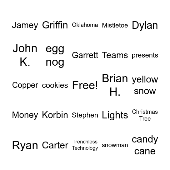 Hi-Tech Plumbing Bingo Card