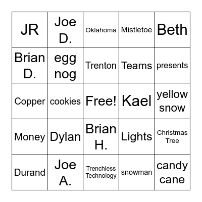 Hi-Tech Plumbing Bingo Card