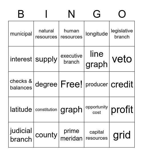 Bingo Card