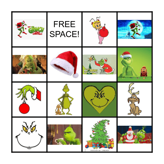 Grinch Day Bingo Card