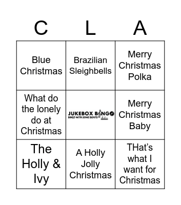 FTT- OCM JukeBox Bingo  Christmas Classics Bingo Card