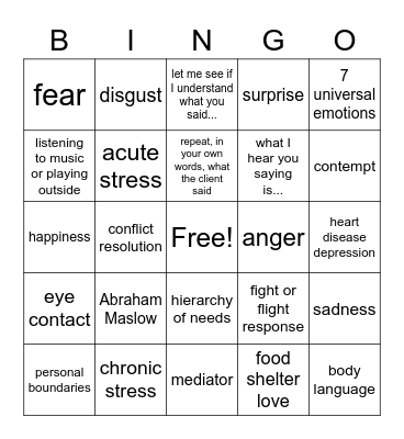 Review Bingo Card