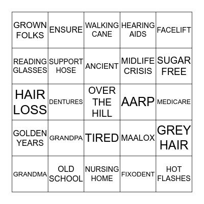 BIRTHDAY BINGO Card