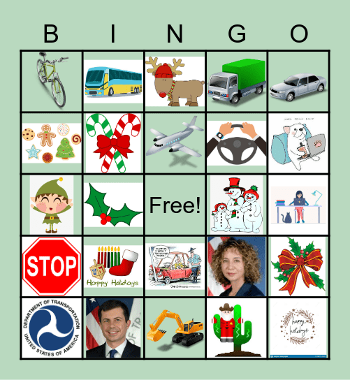 One FMCSA Holiday Bingo Card