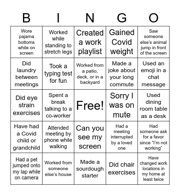 SI All Staff Bingo Card