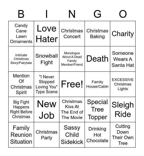 Hallmark Christmas Bingo! Bingo Card