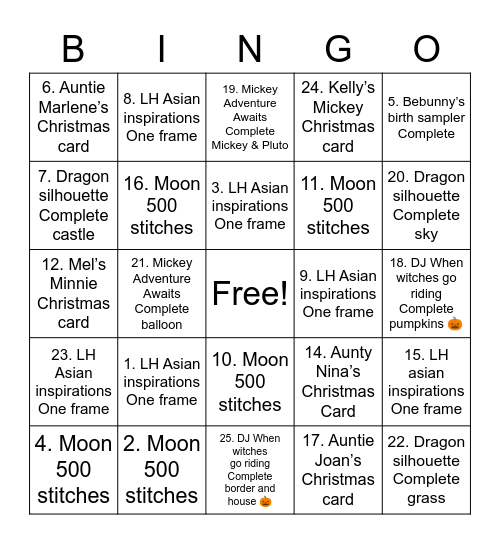 WIPGO 2022 Bingo Card