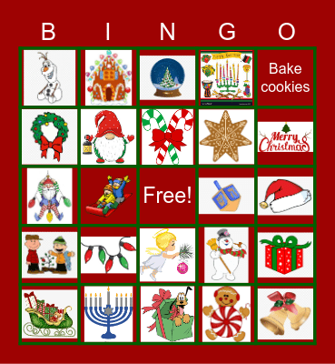 Holiday Bingo Card