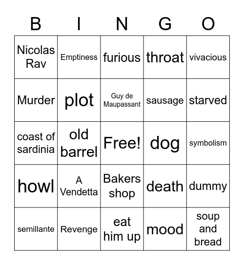 Bingo Card