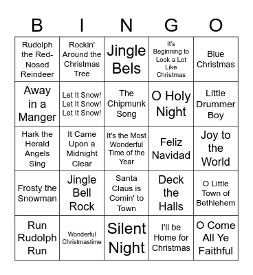 Calvary December Bingo Card