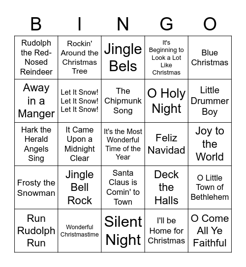 Calvary December Bingo Card