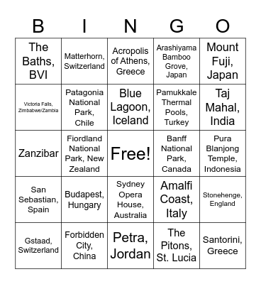 OH THE PLACES KATHY'LL GO Bingo Card