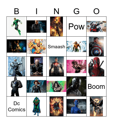 Marvel vs DC Comics Bingo Card