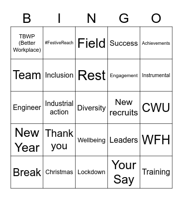 HR Christmas bingo! Bingo Card