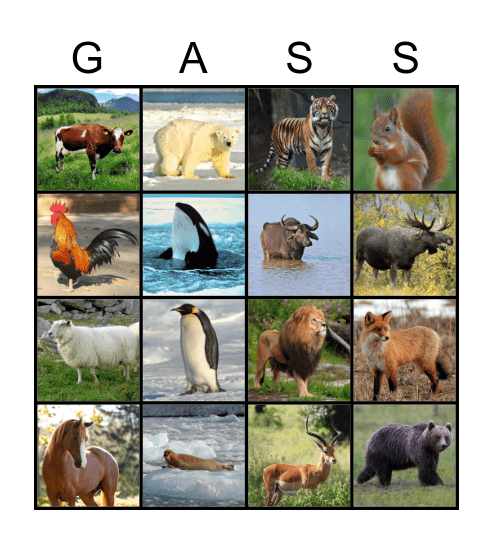 Bingo i barnehagen Bingo Card