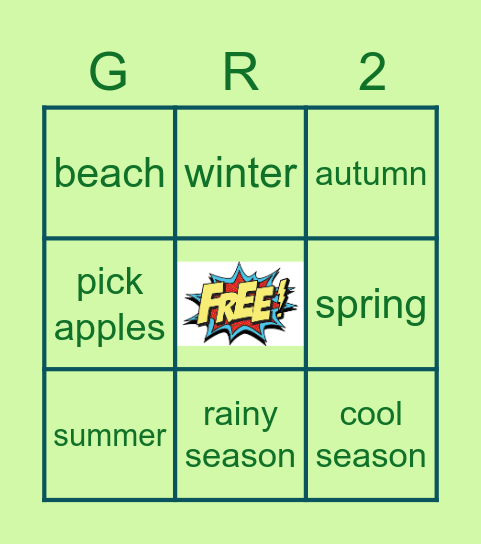 Season Bingo Card
