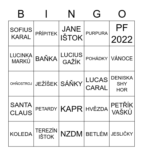 jekh Bingo Card