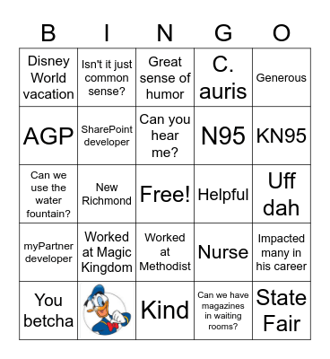 Tom Bingo Card