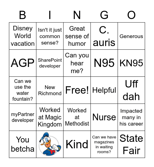 Tom Bingo Card