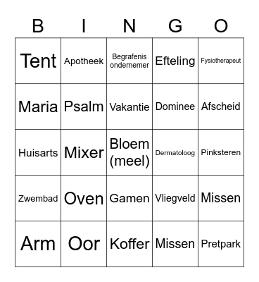 Bingo Card