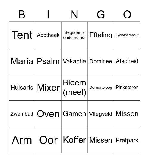 Bingo Card