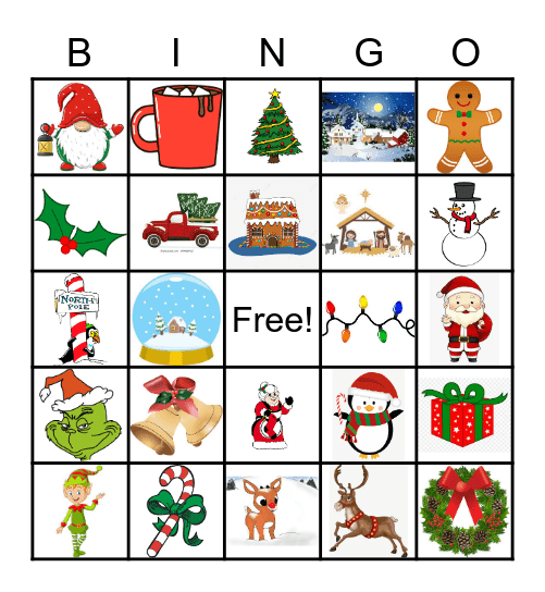 LES Faculty/Staff Christmas BINGO Card