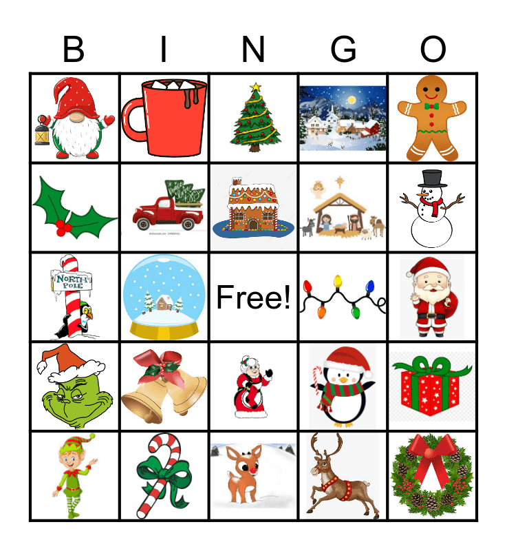 LES Faculty/Staff Christmas BINGO Card