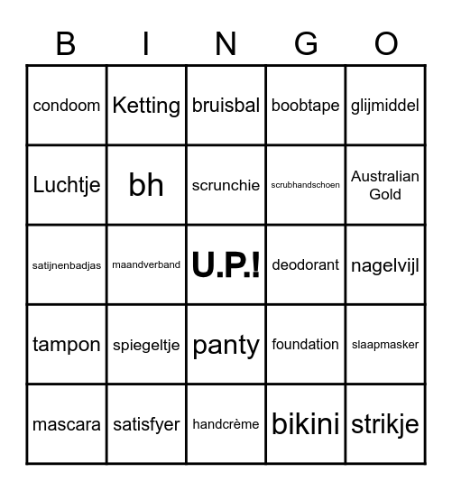 Dameschbingo Card