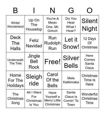 HOLIDAY BINGO Card