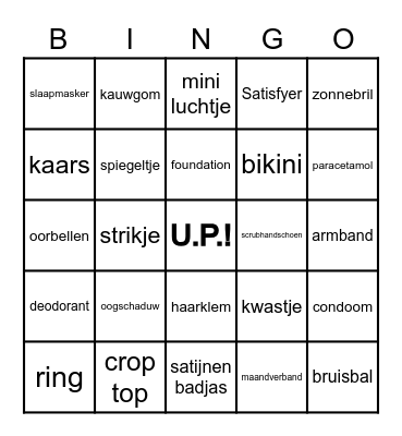 Dameschbingo Card