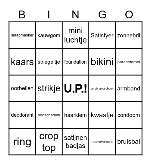 Dameschbingo Card