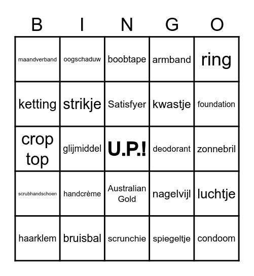 Dameschbingo Card