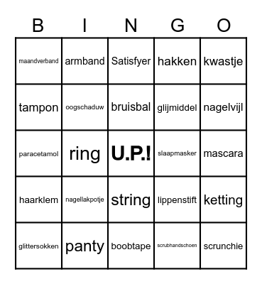 Dameschbingo Card