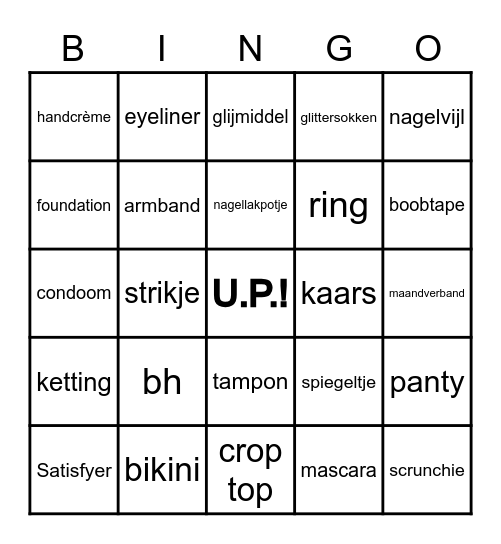 Dameschbingo Card
