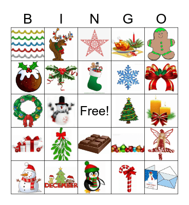 Xmas Bingo Card