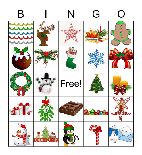 Xmas Bingo Card