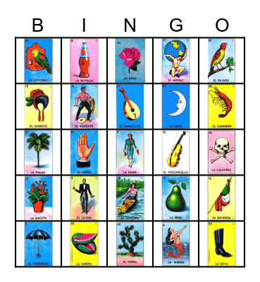 Loteria Bingo Card