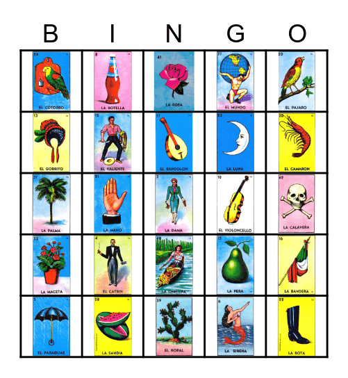 Loteria Bingo Card