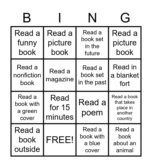 Reading in a Winter Wonderland! Bingo Card
