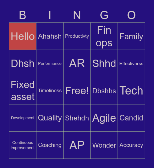 GSSKL ANNIVERSARY Bingo Card