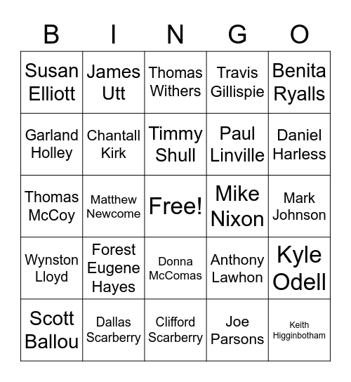 Milton Employee Bingo Card