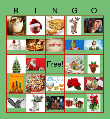 Holiday Bingo!! Bingo Card