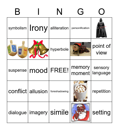 Literary Terms Bingo Card