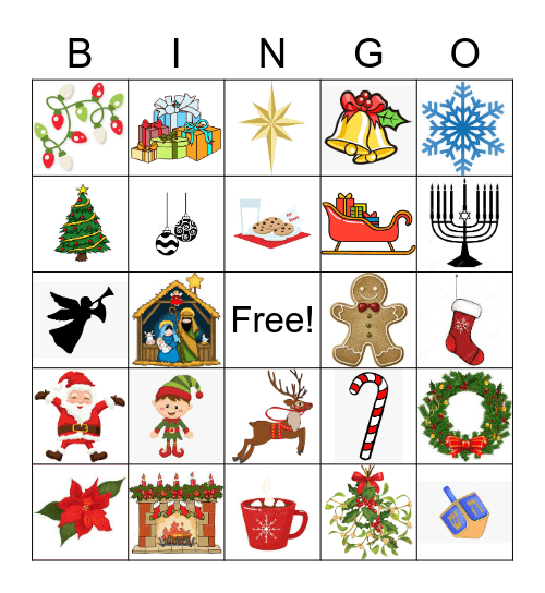 Holiday Bingo Card