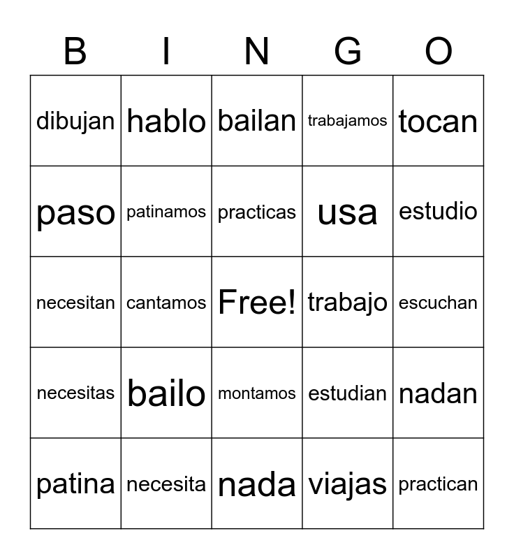 ar-verb-conjugations-bingo-card