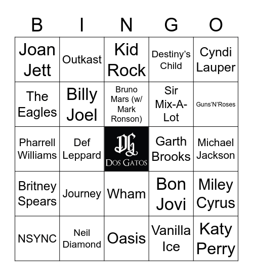 v57 Sing Along Songs Bingo Card