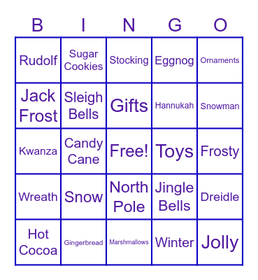 Winter Bingo Card