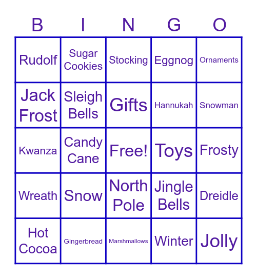 Winter Bingo Card